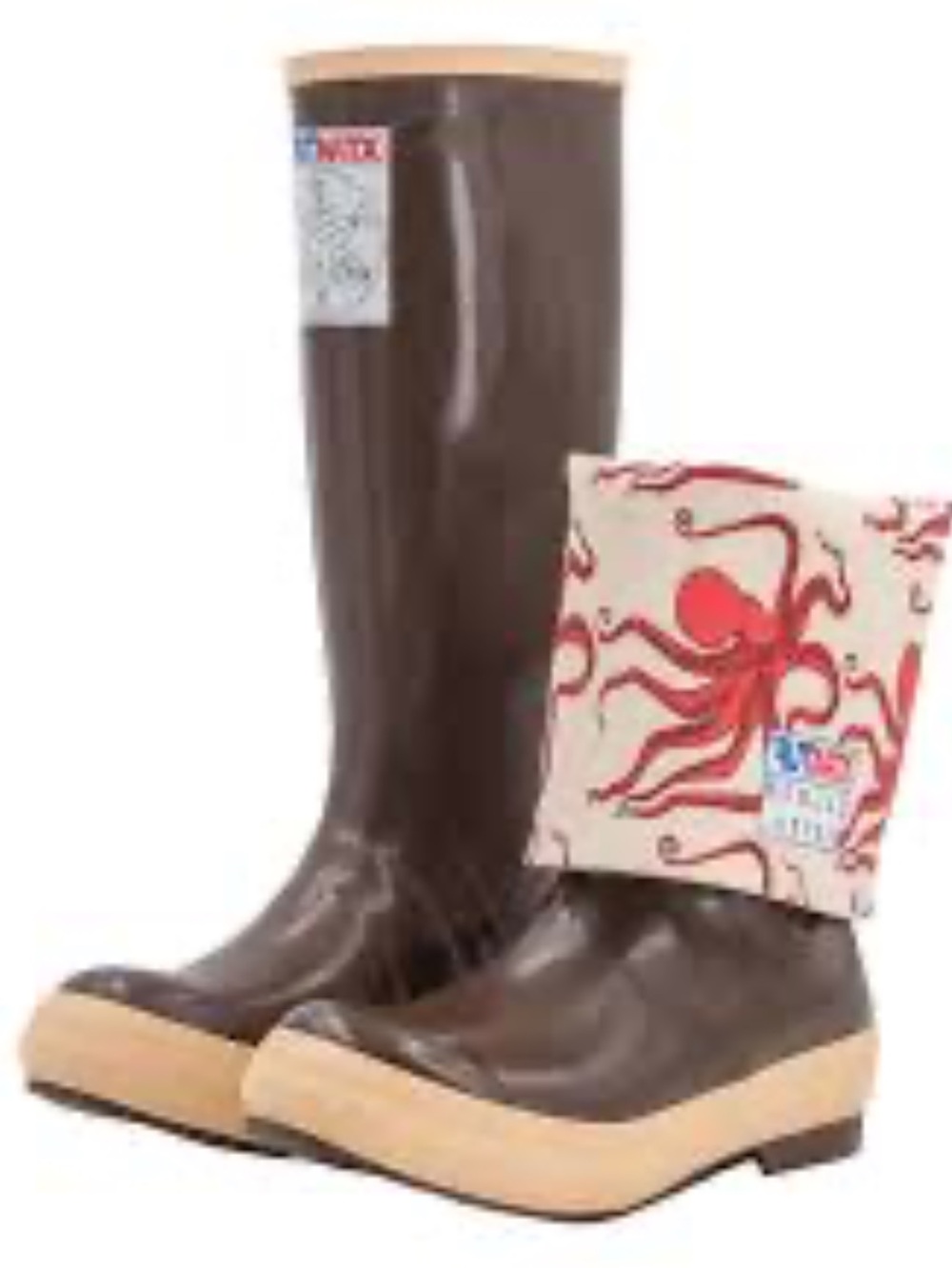 Salmon Sisters × Xtratuf legacy boots Octopus Print, 15", Brown, Size 10, Sample